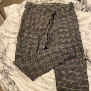 American Eagle Plaid Super High Rise Jegging
